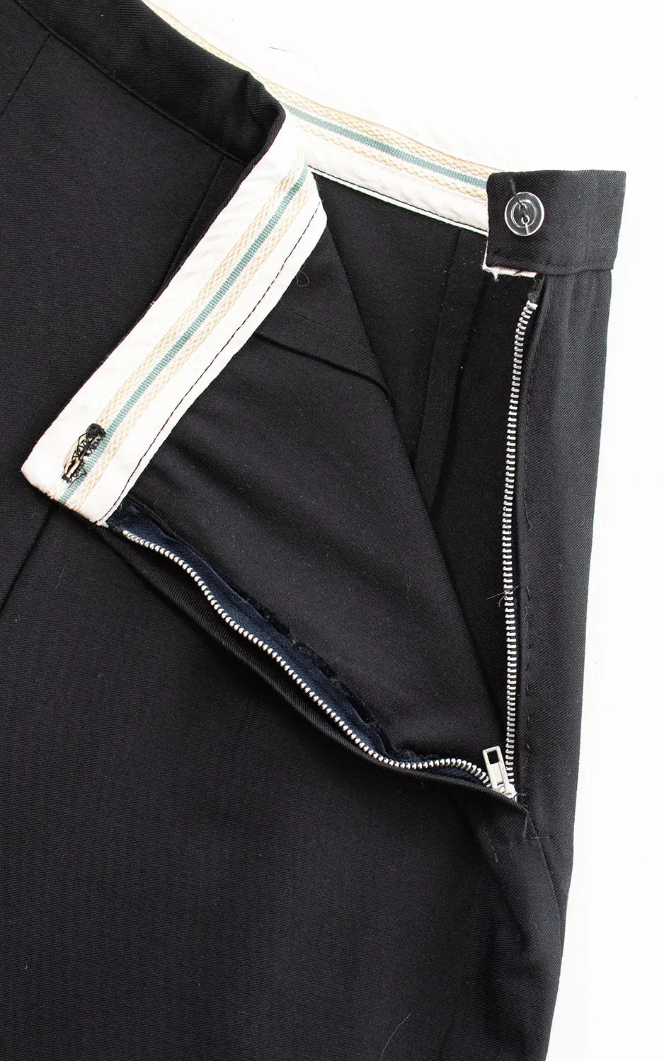 1940s 1950s Black Stirrup Pants | small