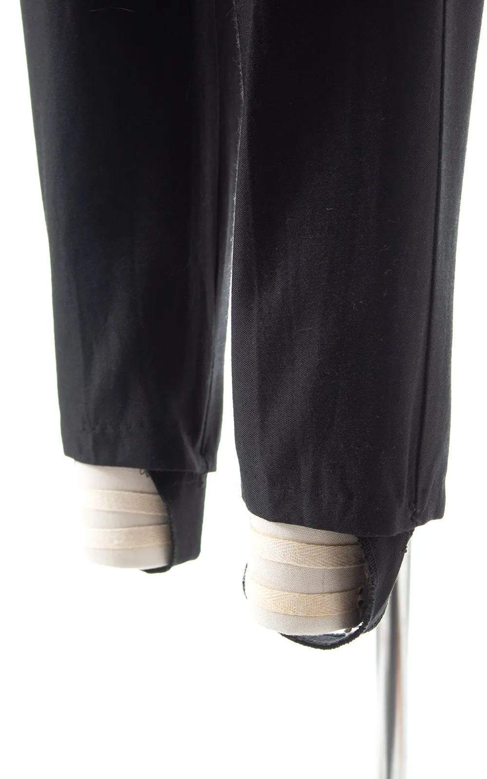 1940s 1950s Black Stirrup Pants | small