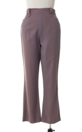 1950s 1960s Mauve Western Pearl Snap Bootcut Pants | medium