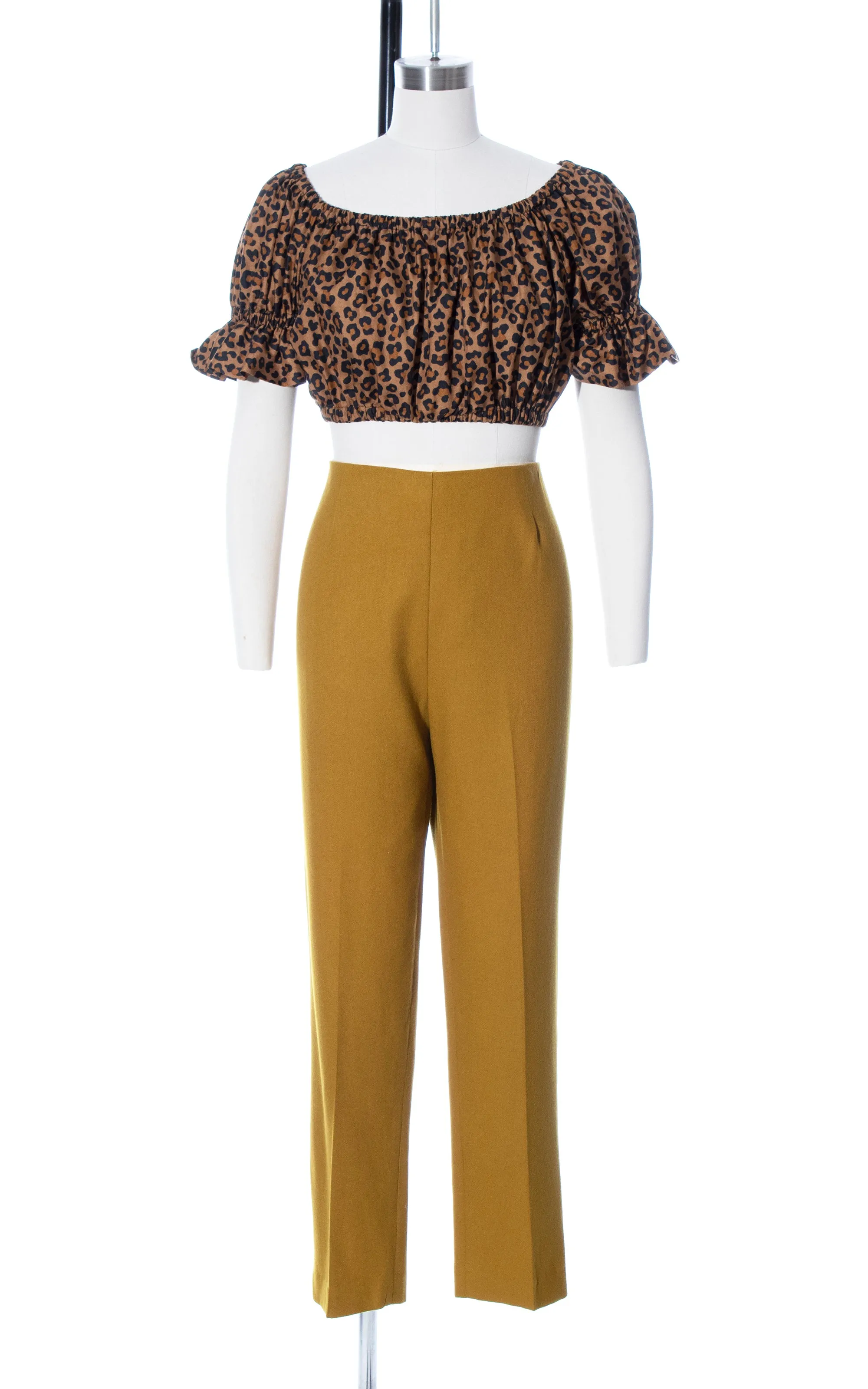 1960s Mustard Yellow Wool Pants | medium