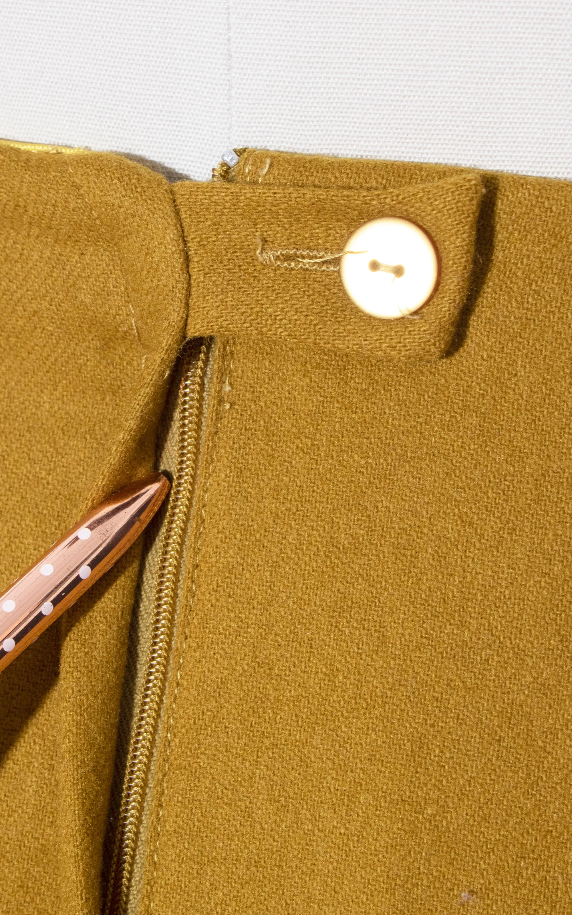 1960s Mustard Yellow Wool Pants | medium