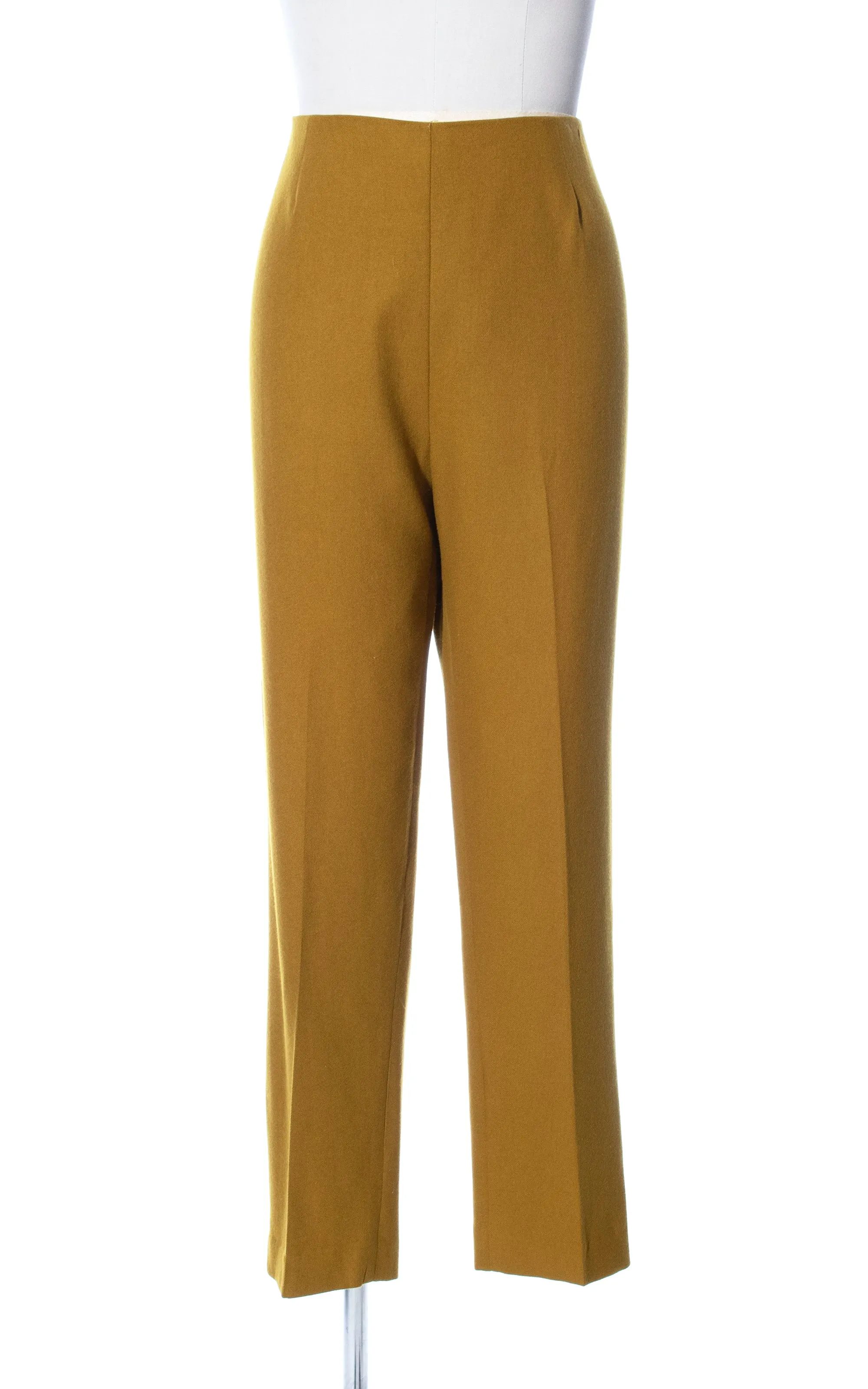 1960s Mustard Yellow Wool Pants | medium