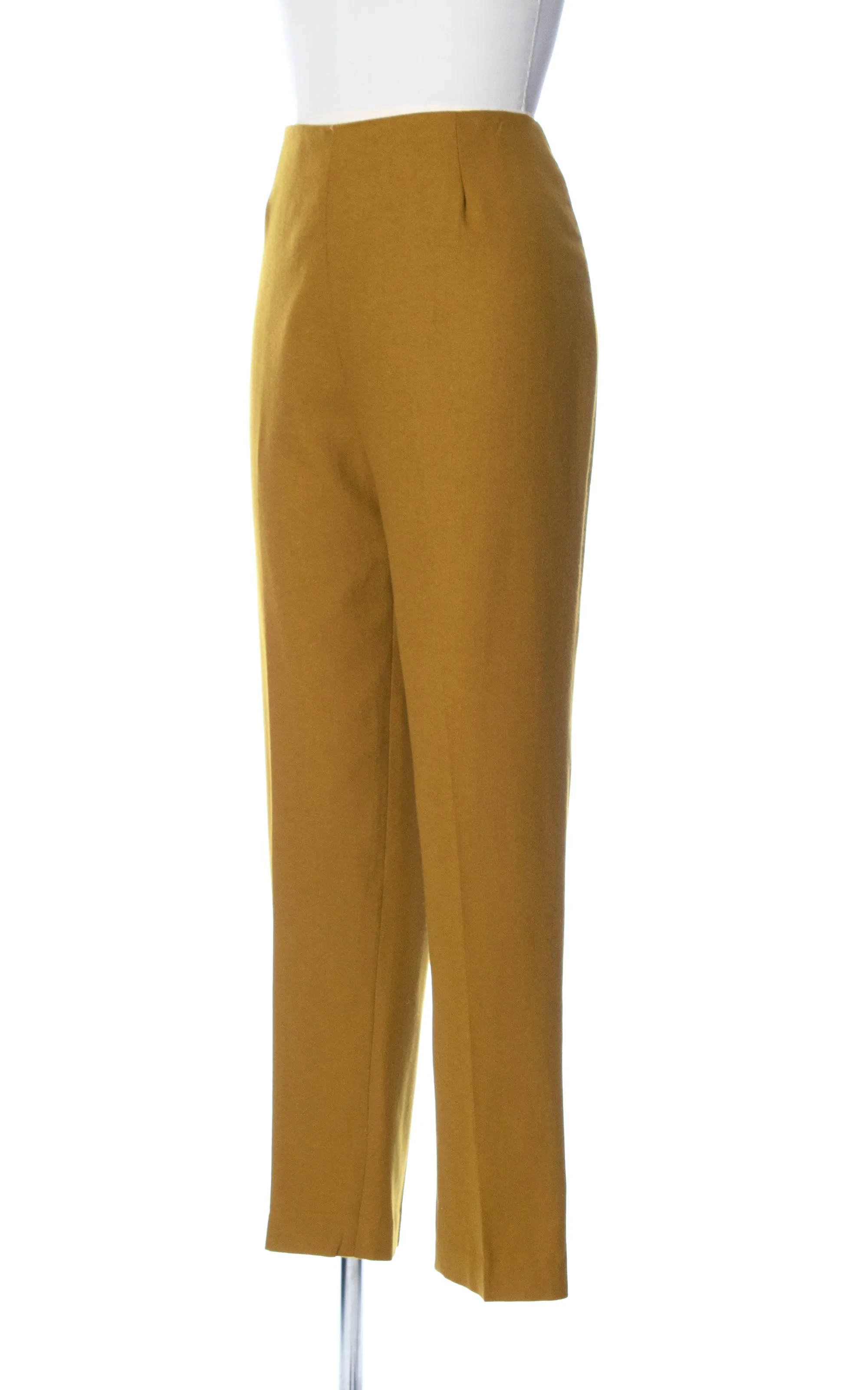 1960s Mustard Yellow Wool Pants | medium