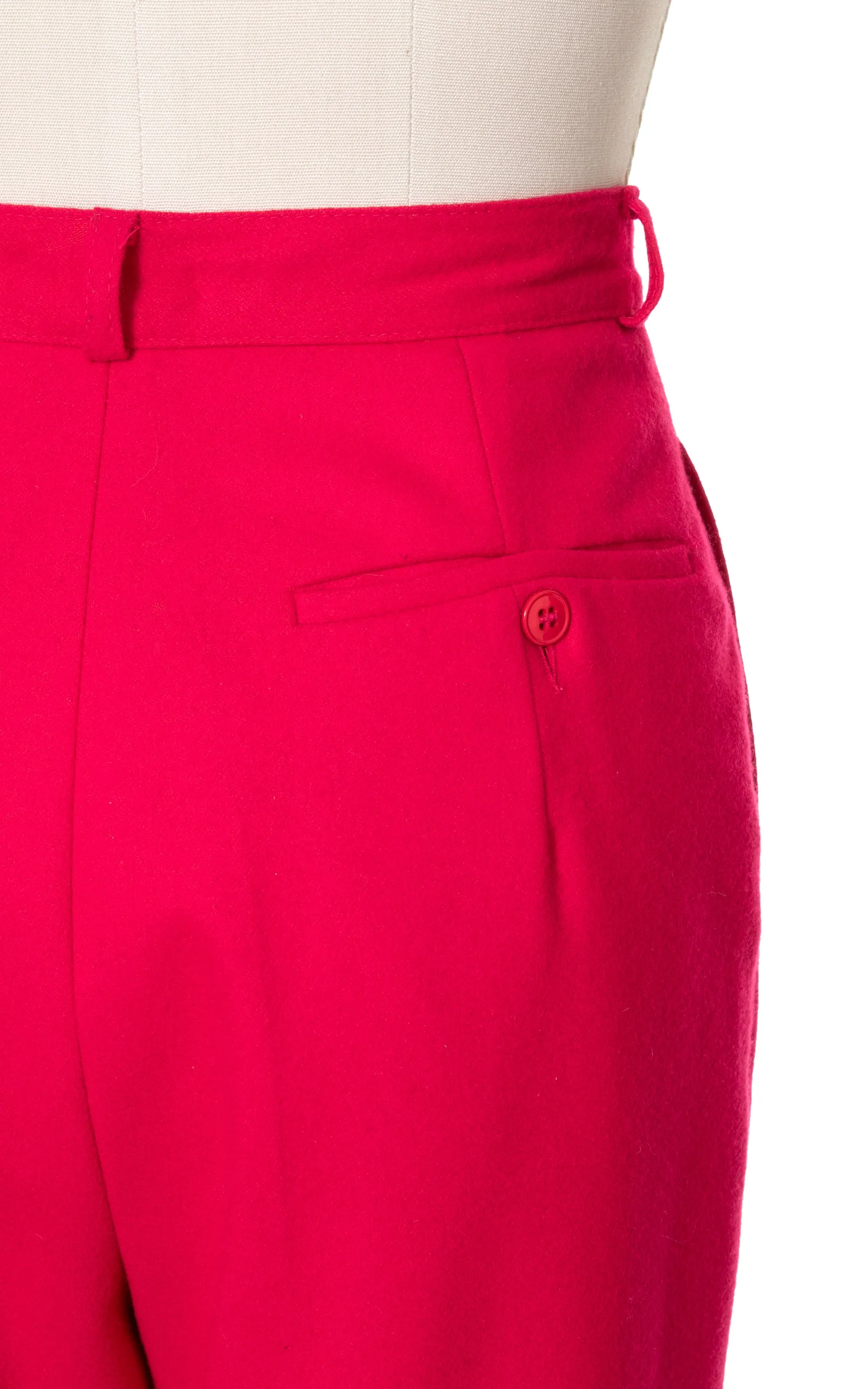 1980s ALBUM BY KENZO Hot Pink Wool Pants | small