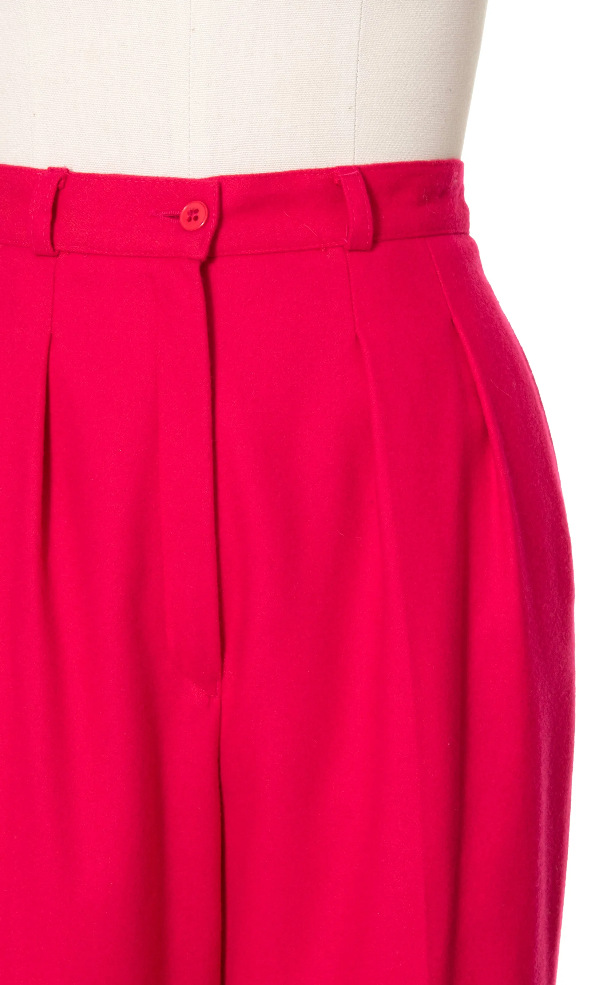 1980s ALBUM BY KENZO Hot Pink Wool Pants | small