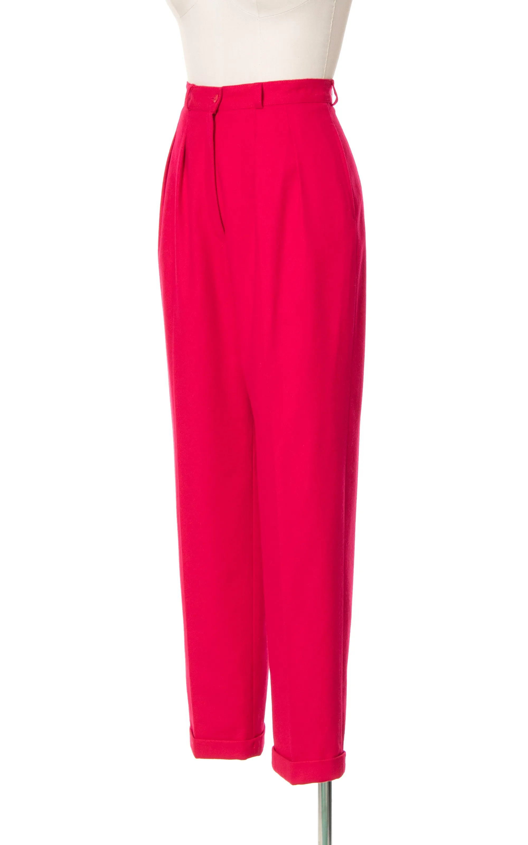 1980s ALBUM BY KENZO Hot Pink Wool Pants | small