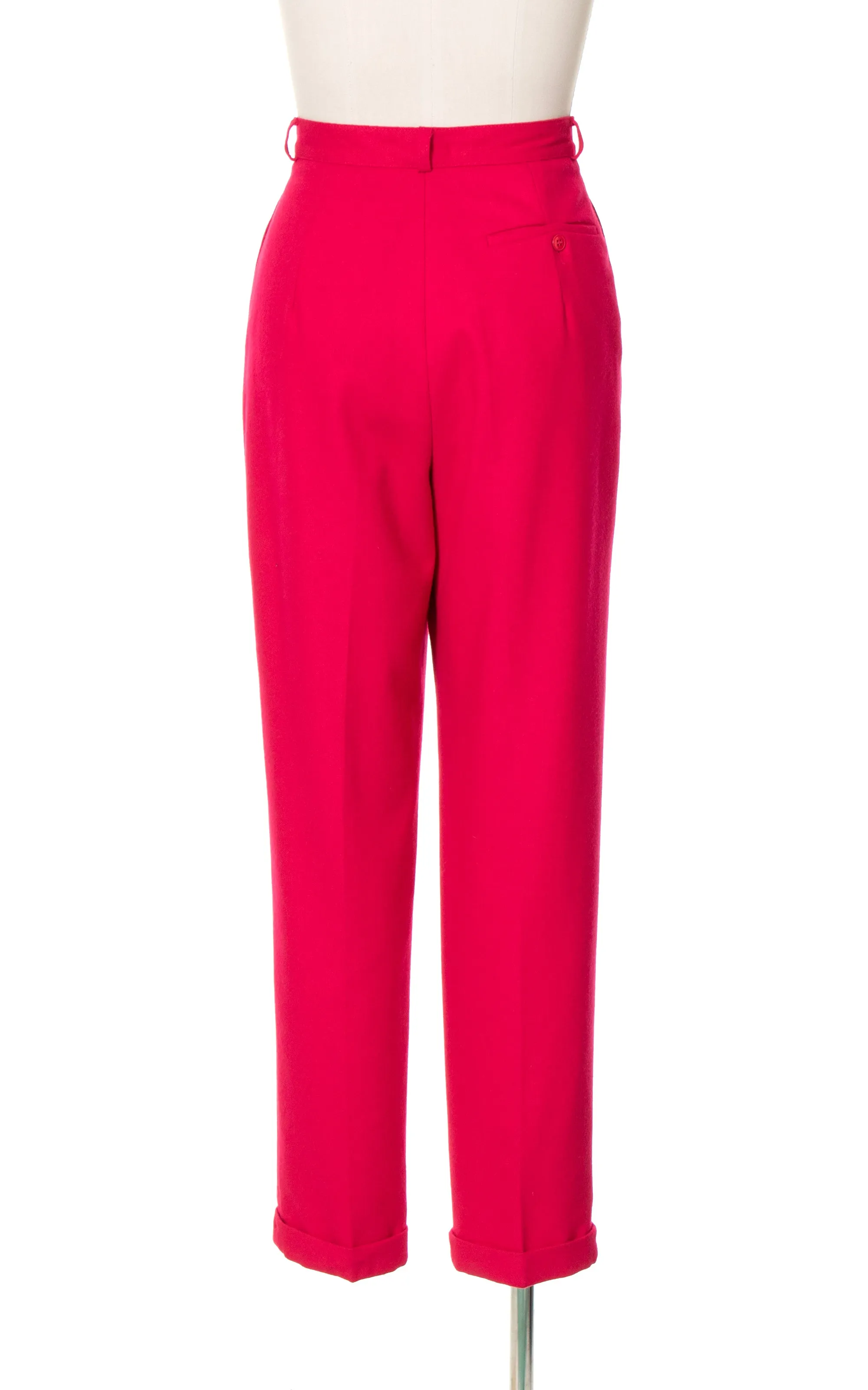 1980s ALBUM BY KENZO Hot Pink Wool Pants | small