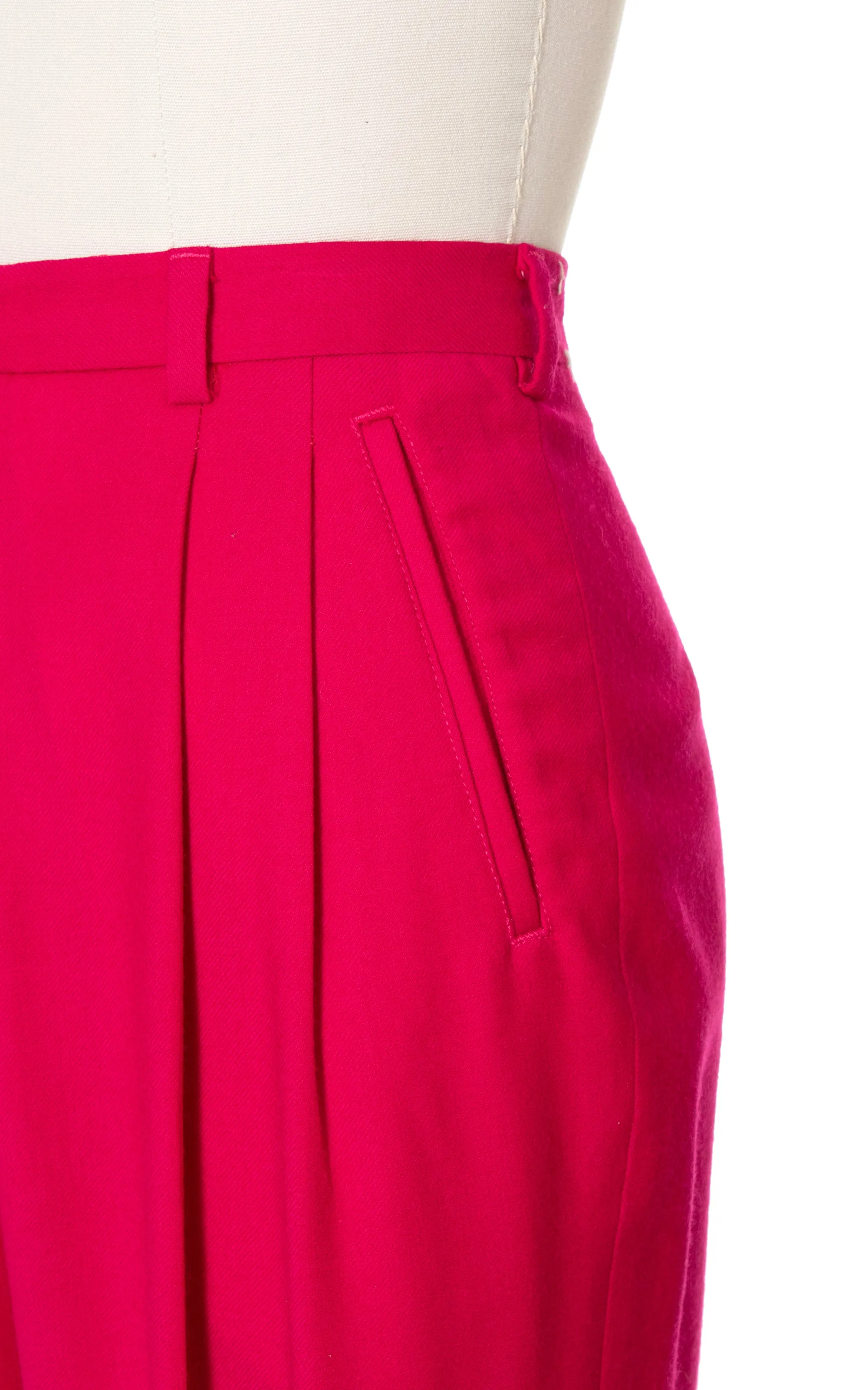 1980s Hot Pink Wool Pants | x-small/small