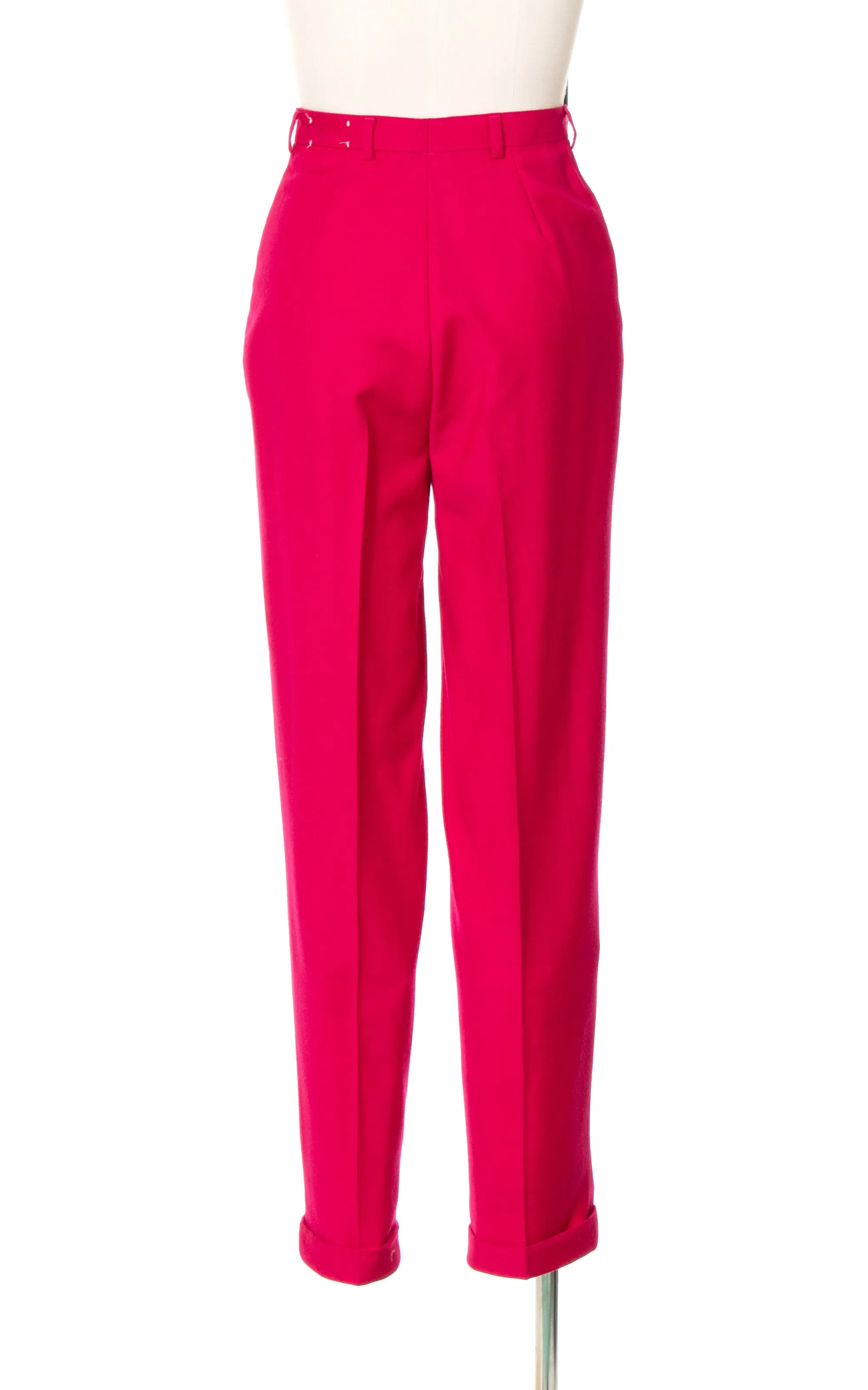 1980s Hot Pink Wool Pants | x-small/small