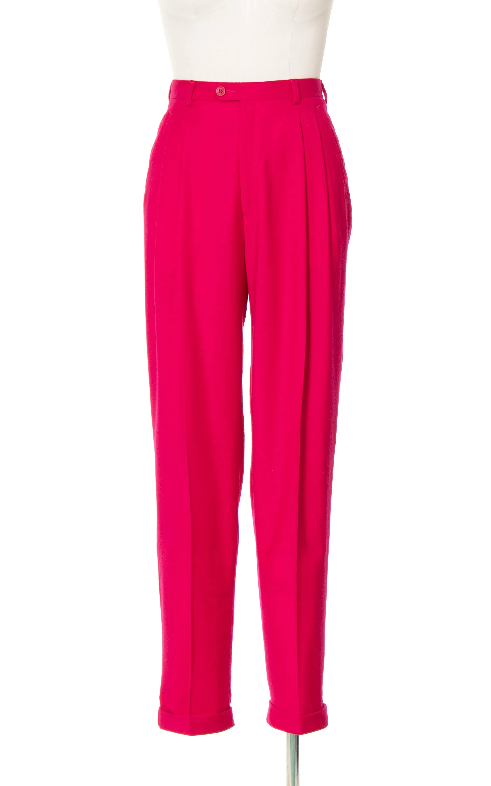 1980s Hot Pink Wool Pants | x-small/small