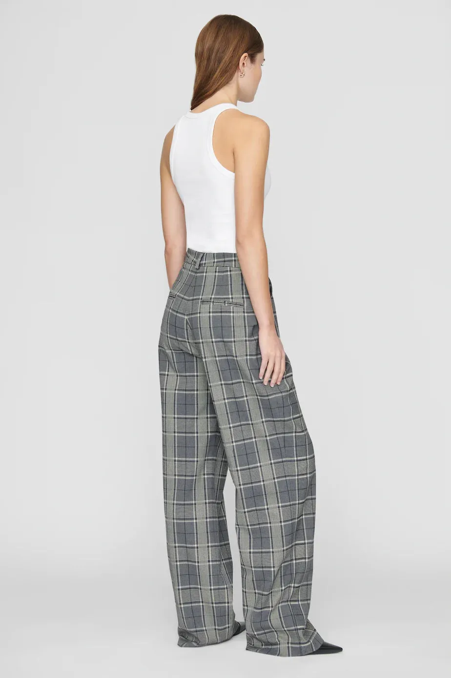 AB Carrie Pant - Grey Plaid
