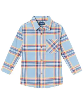 Andy & Evan Brushed Twill Plaid Button-Down Shirt