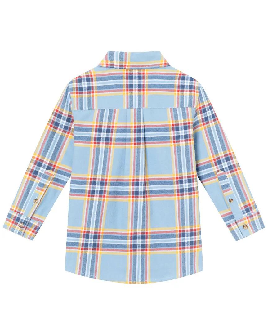 Andy & Evan Brushed Twill Plaid Button-Down Shirt