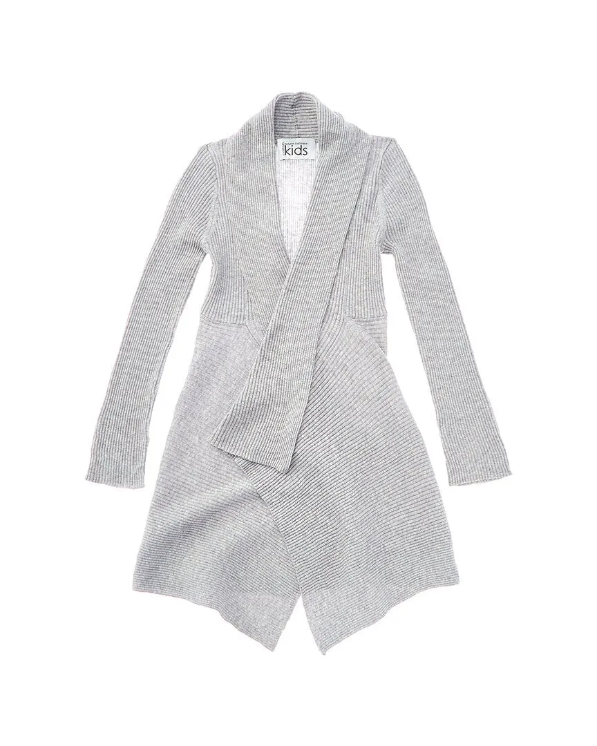 Autumn Cashmere Rib Drape Cardigan