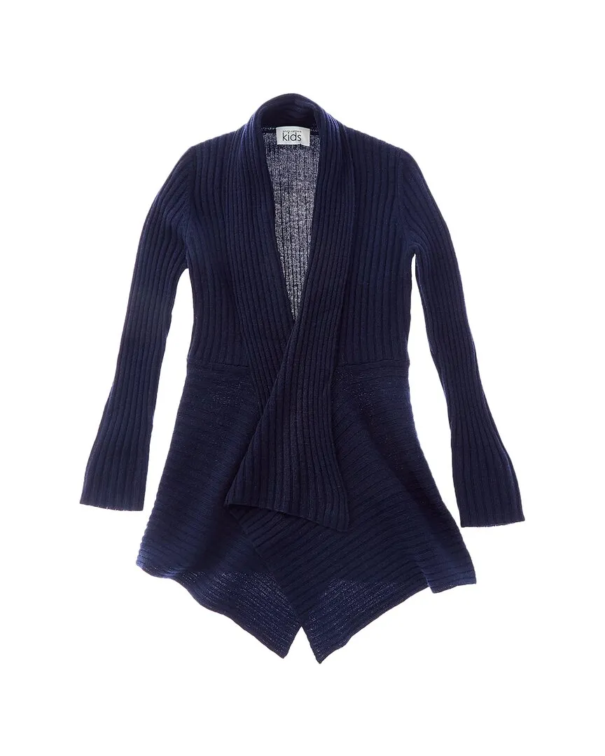 Autumn Cashmere Ribbed Drape Wool & Cashmere-Blend Cardigan