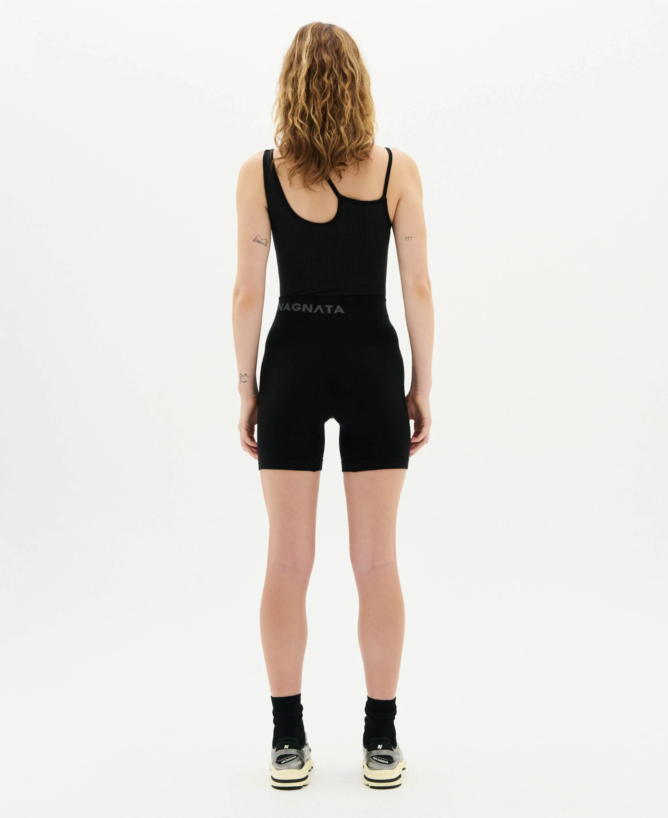 Balati Wool Biker Short in Black