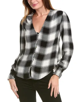 Bella Dahl Smocked Cuff Button Down Shirt