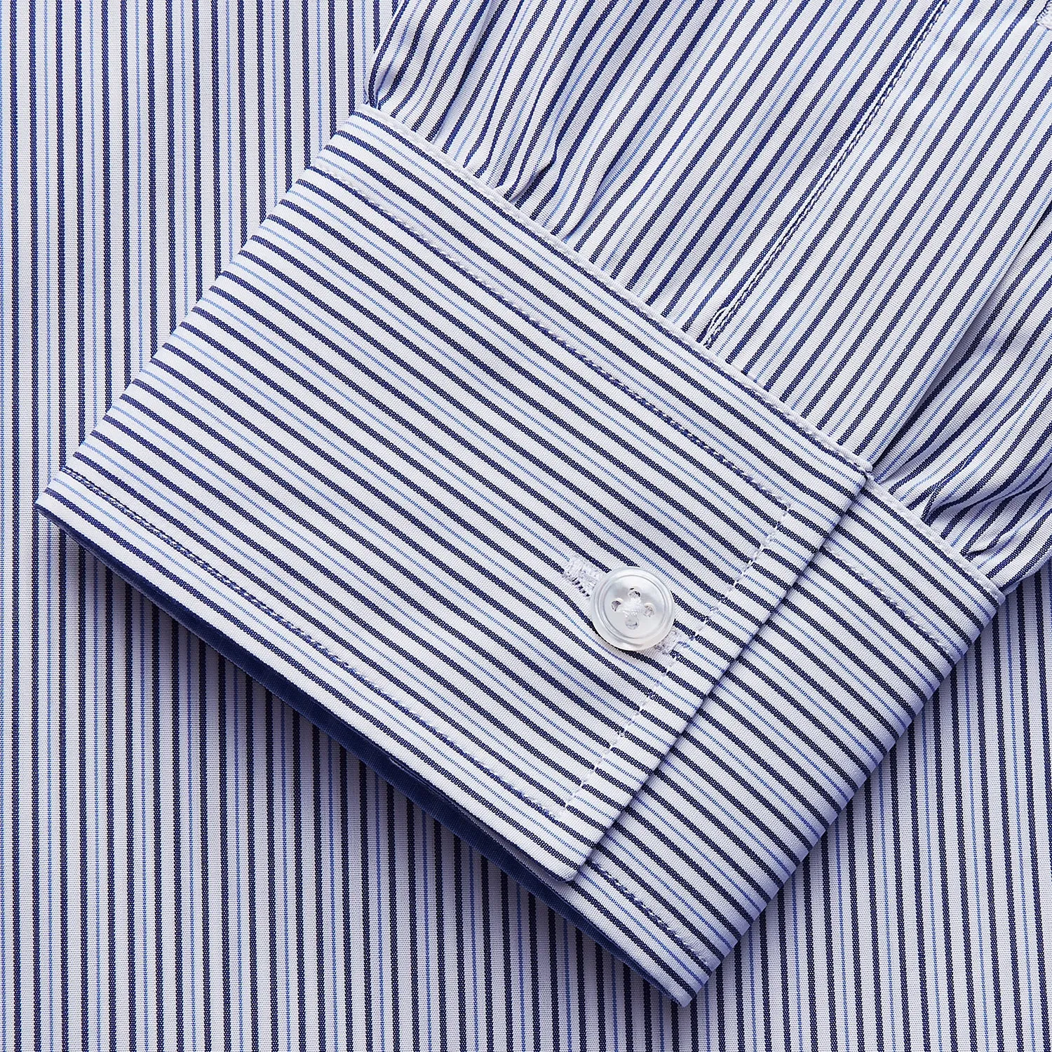 Blue Multi Stripe Cotton RE-PURPOSE Weekend Fit Finch Shirt