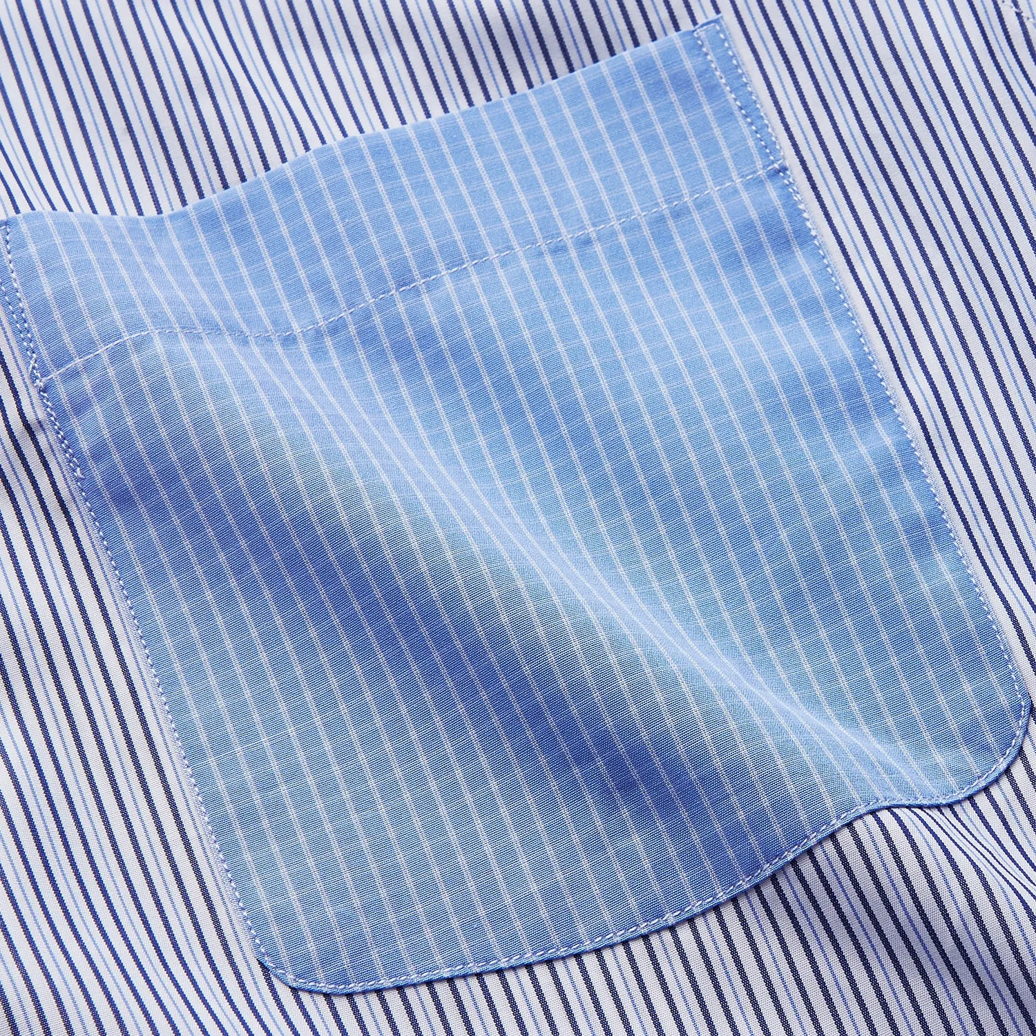 Blue Multi Stripe Cotton RE-PURPOSE Weekend Fit Finch Shirt