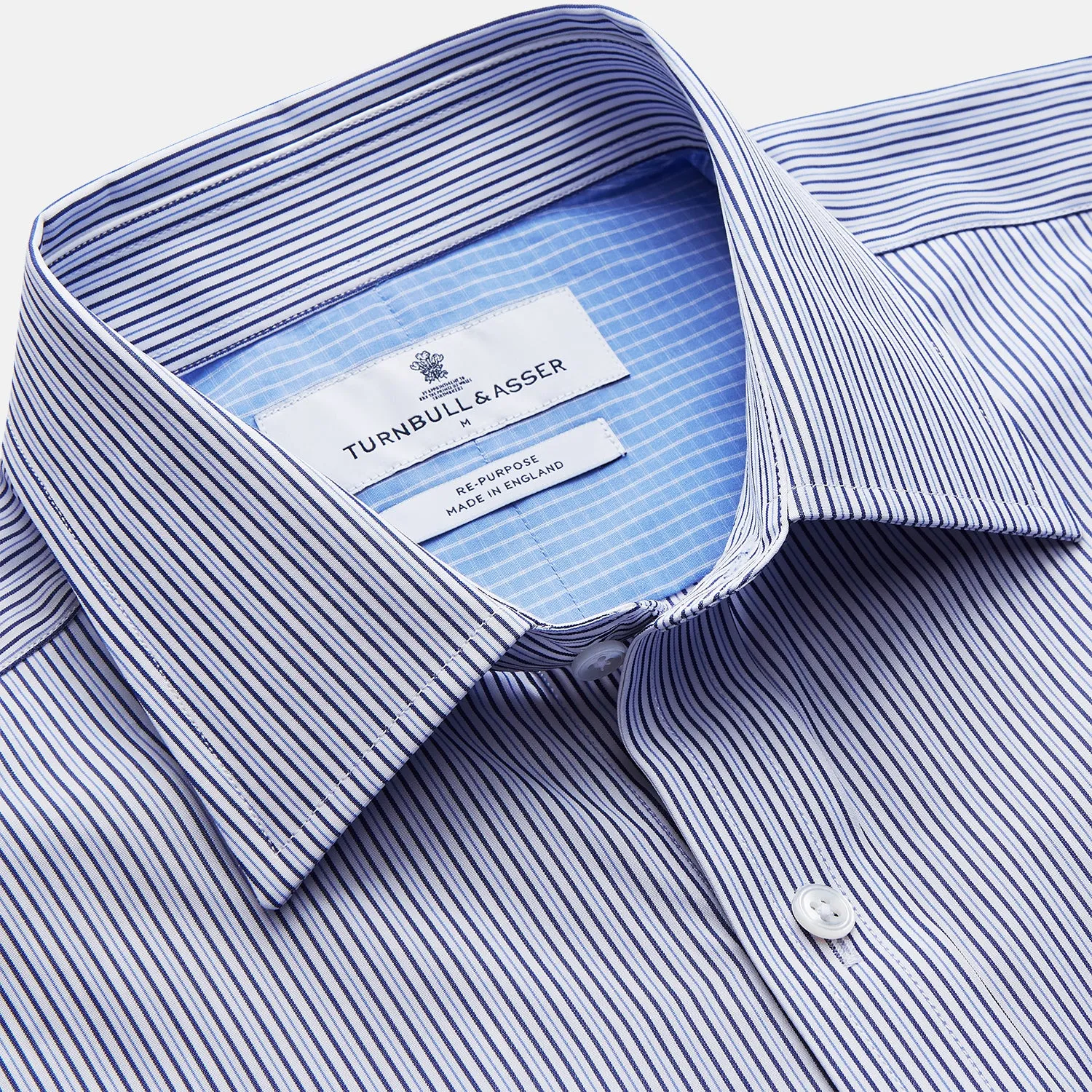 Blue Multi Stripe Cotton RE-PURPOSE Weekend Fit Finch Shirt