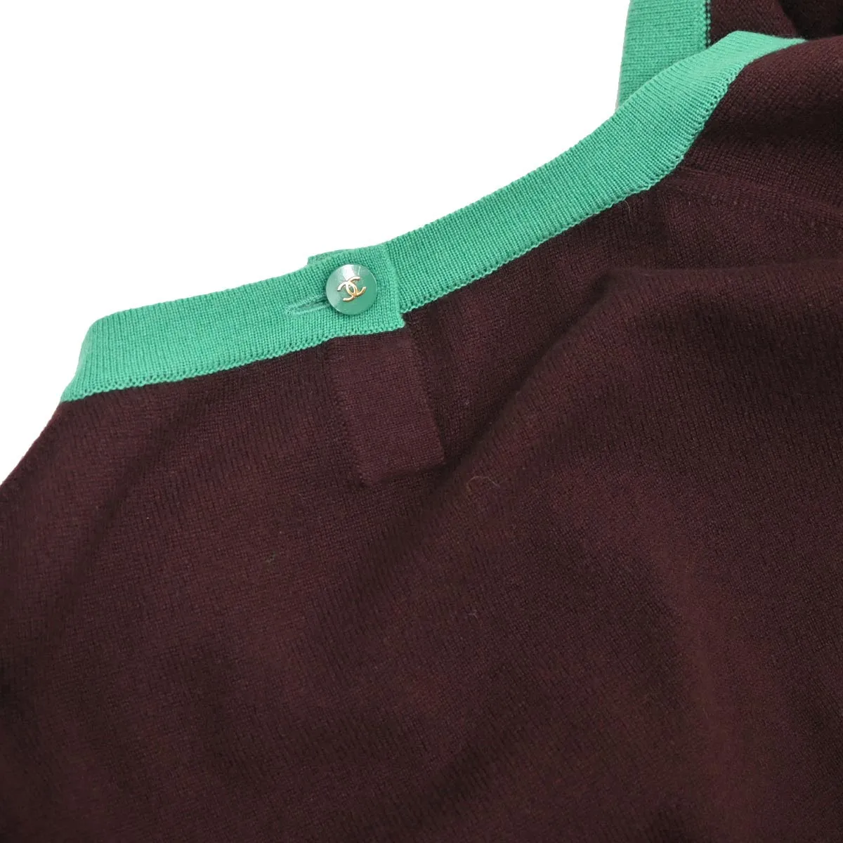 Chanel 3set Ensemble Setup Suit Cardigan Top Skirt Brown 95A #40