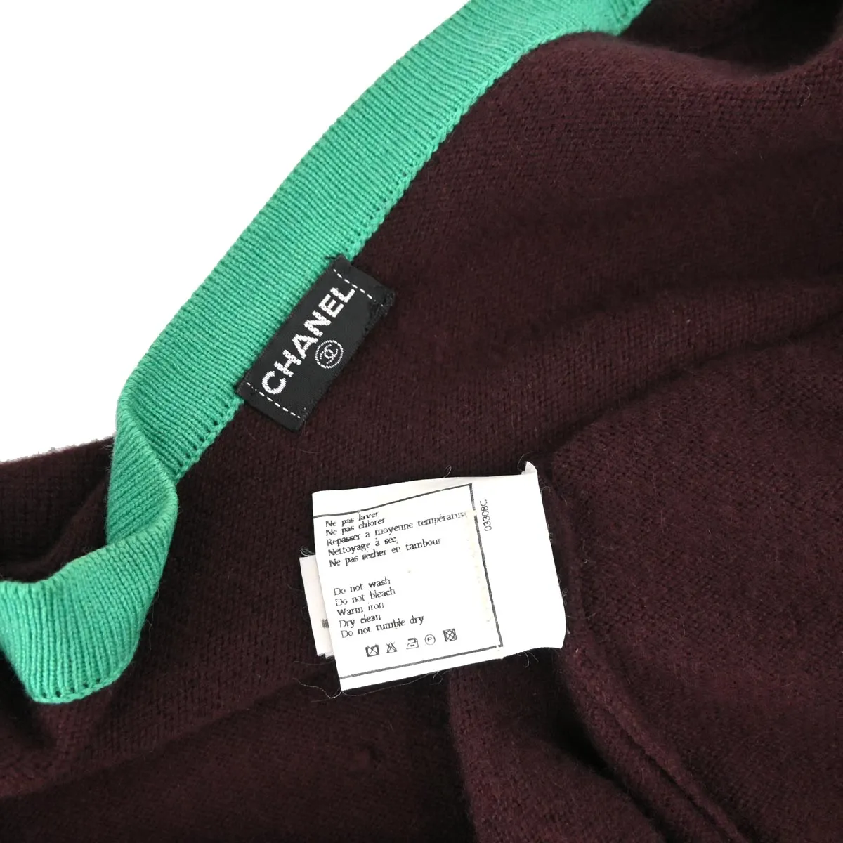 Chanel 3set Ensemble Setup Suit Cardigan Top Skirt Brown 95A #40