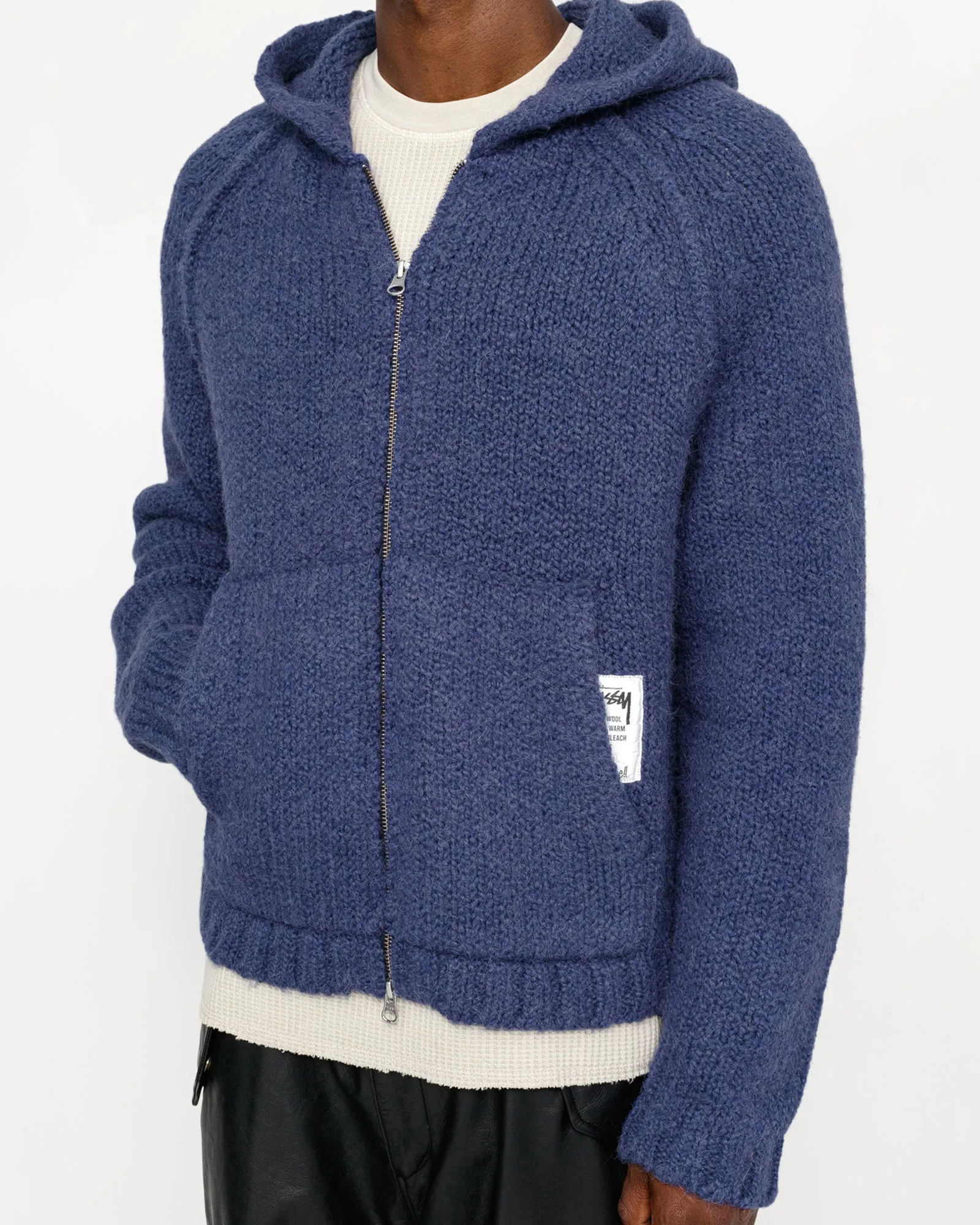 CHUNKY SWEATER ZIP HOOD