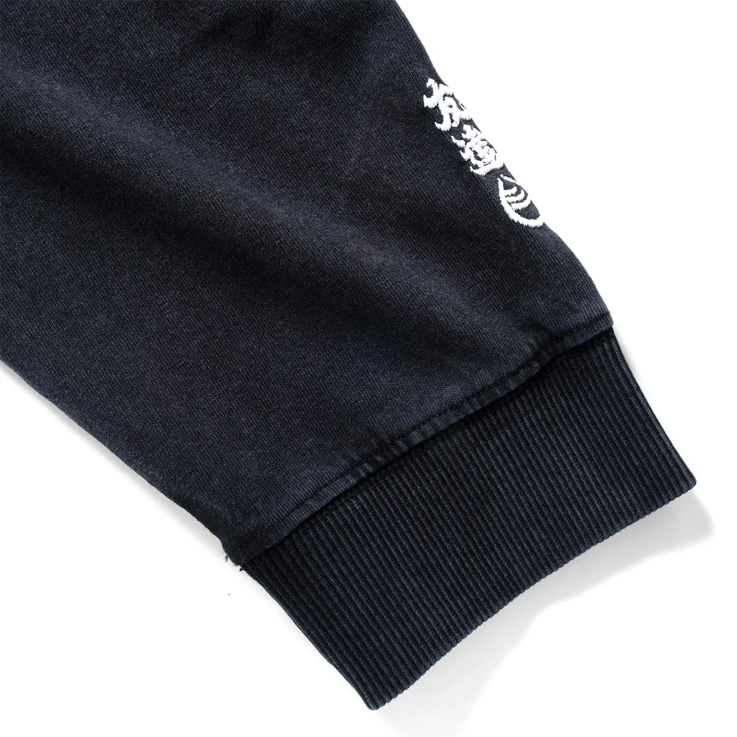 (EX612) Embroidery Henley Neck Long Sleeve Tee