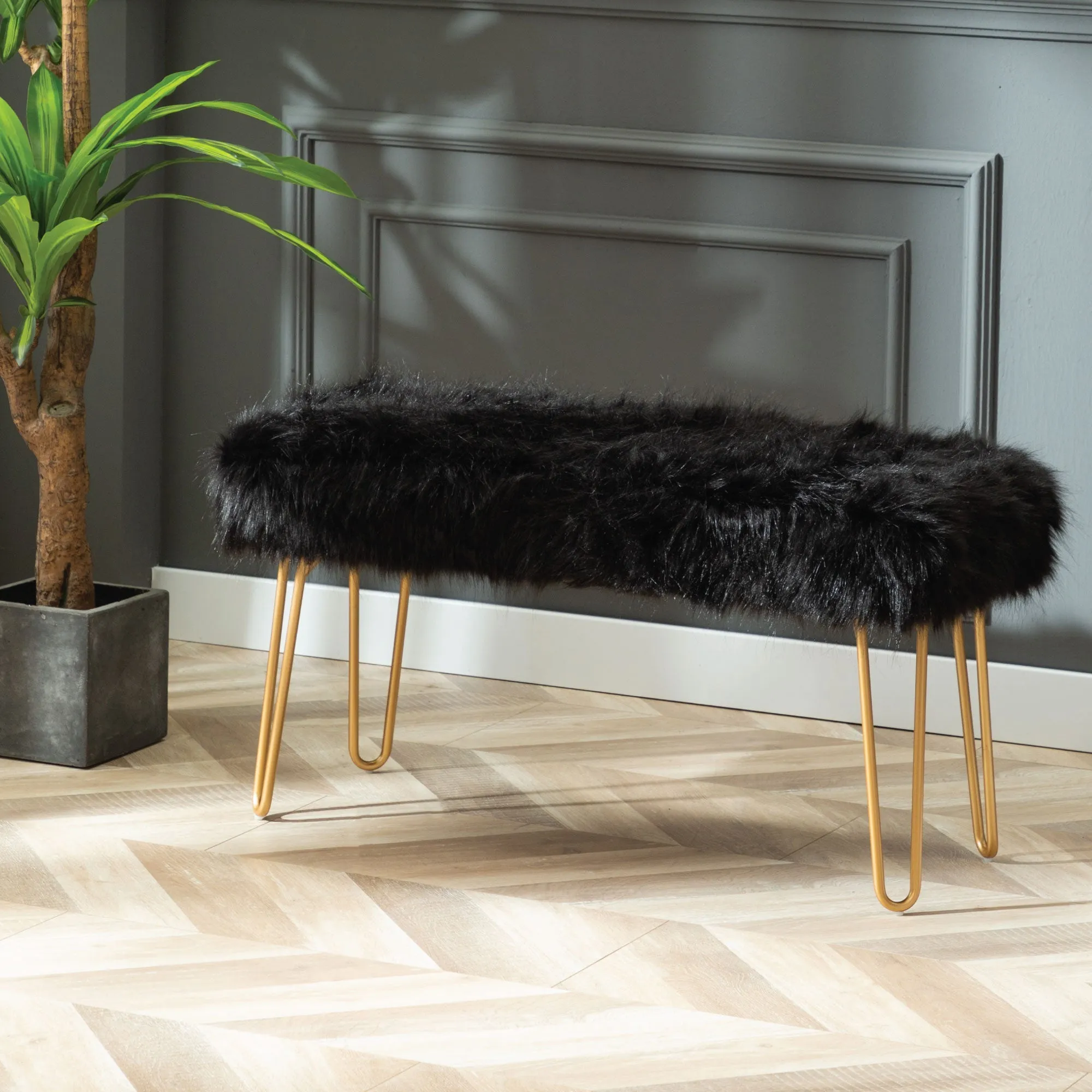Faux Fur Ottomans