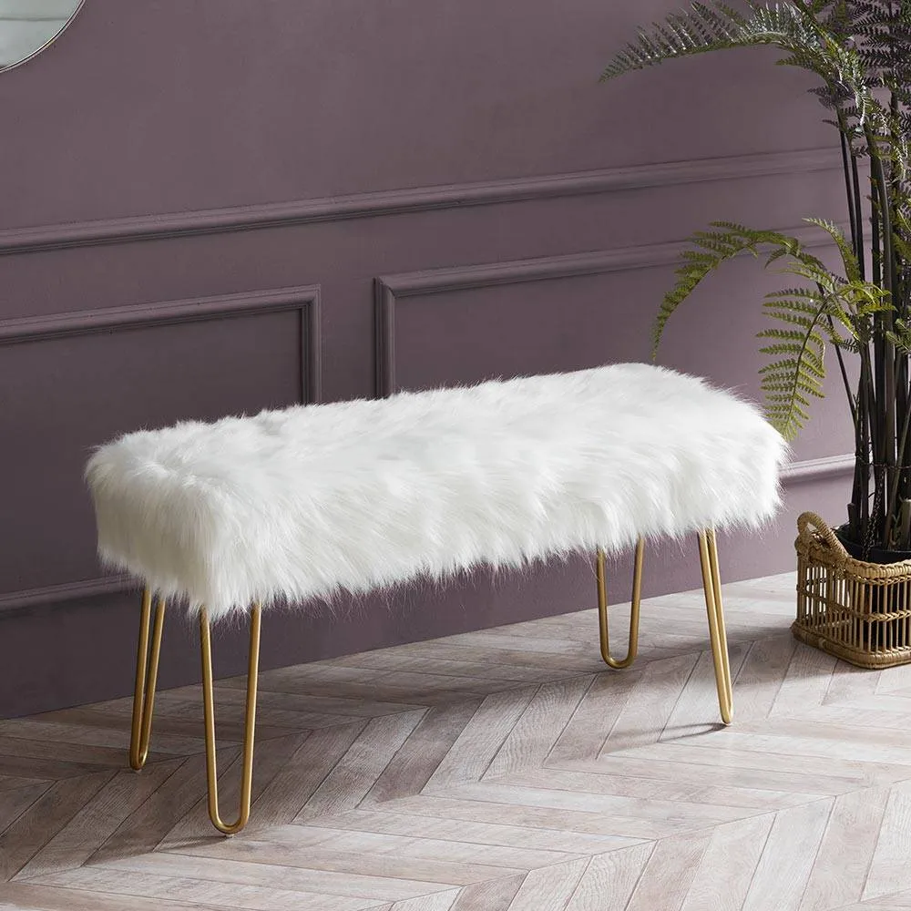 Faux Fur Ottomans