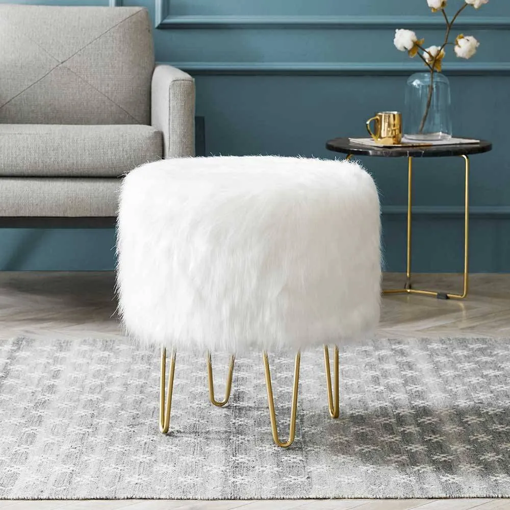 Faux Fur Ottomans