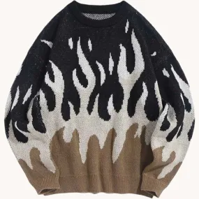 FLAME GRAPHIC SWEATER