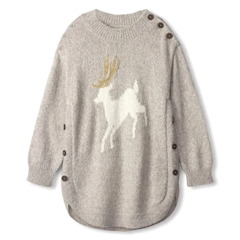 Hatley Holideer Chunky Sweater Tunic - Grey