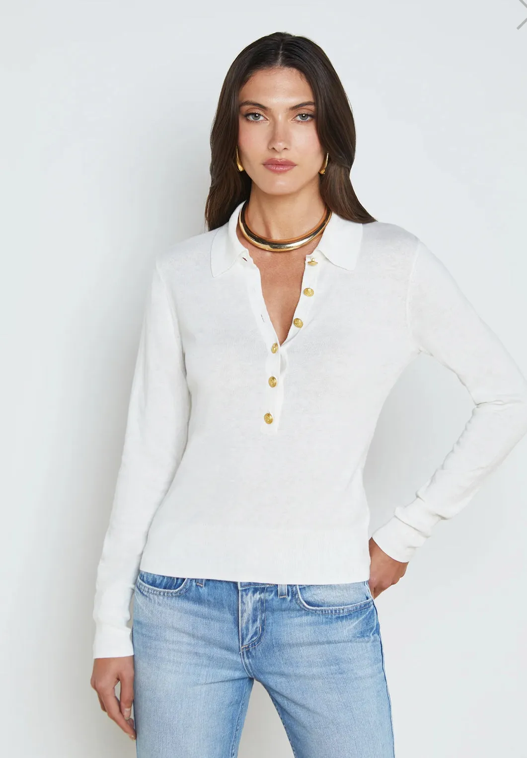 L’AGENCE Sterling Sweater in White