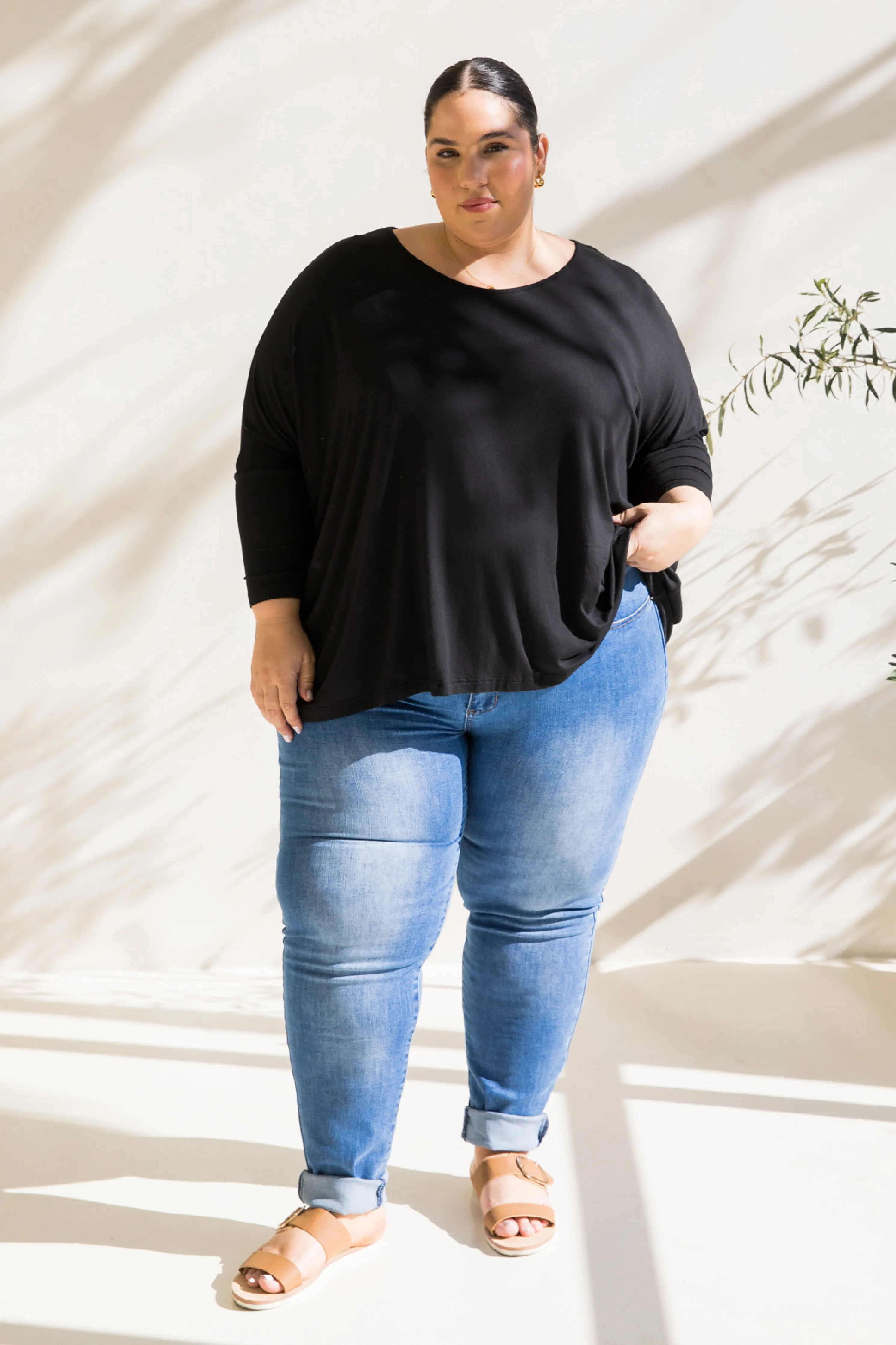 Long Sleeve Nice Top in Black
