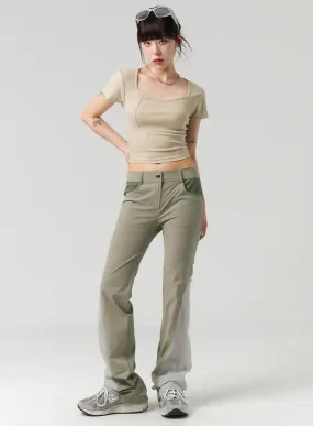 Low Rise Bootcut Pants CL317