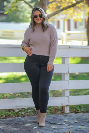 Mocha Eyelash Knit Sweater