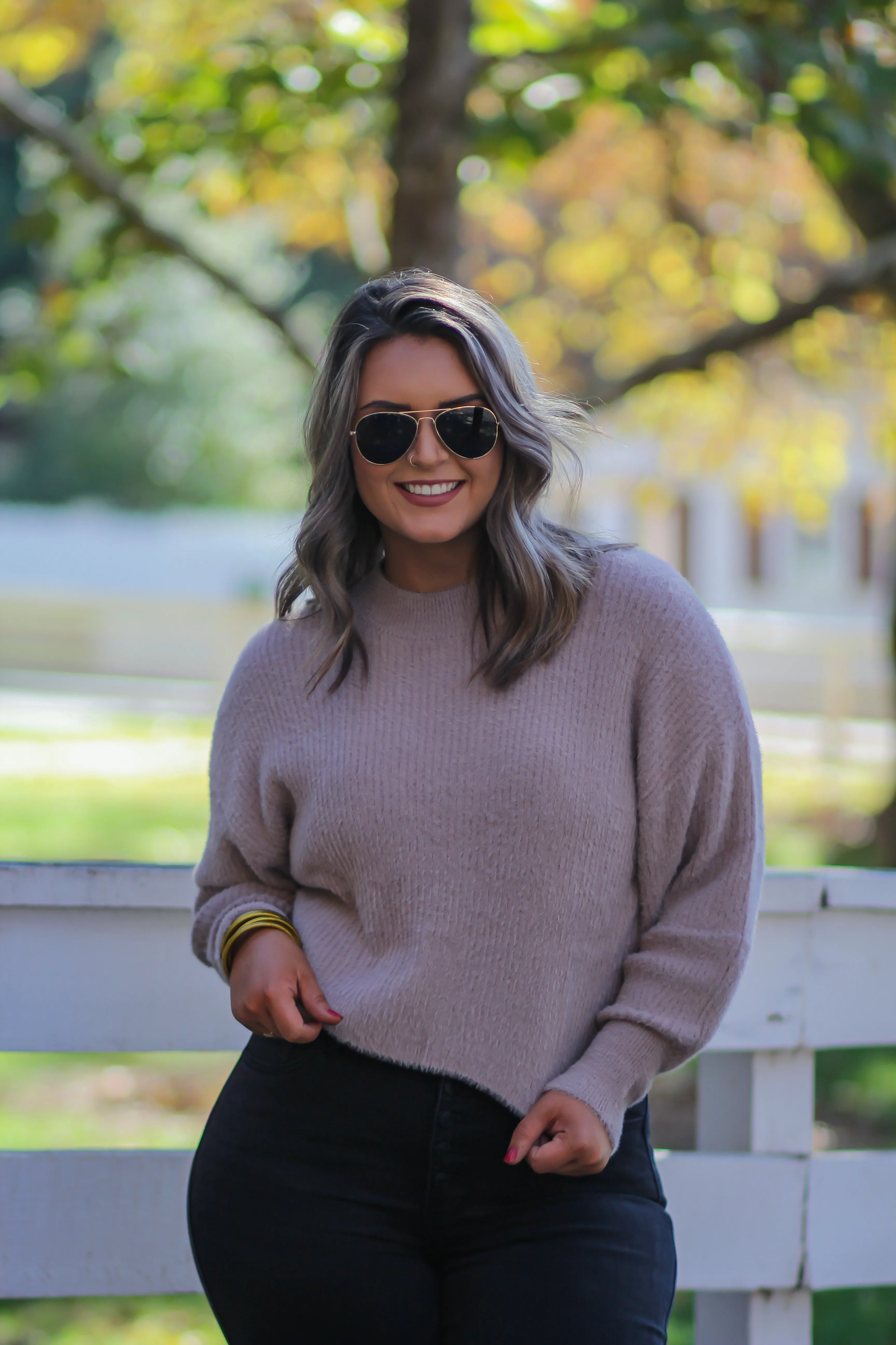 Mocha Eyelash Knit Sweater