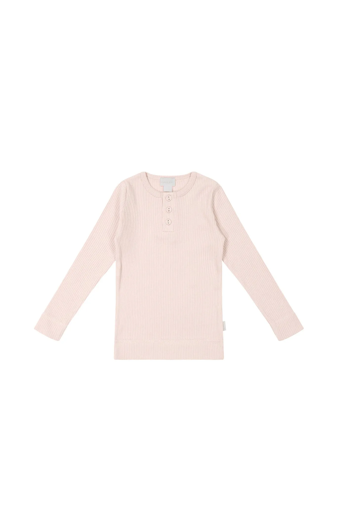 Organic Cotton Modal Long Sleeve Henley - Morgan Pink