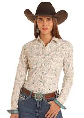 PANHANDLE Women's Rough Stock Snap Front Shirt #RWN2S05095