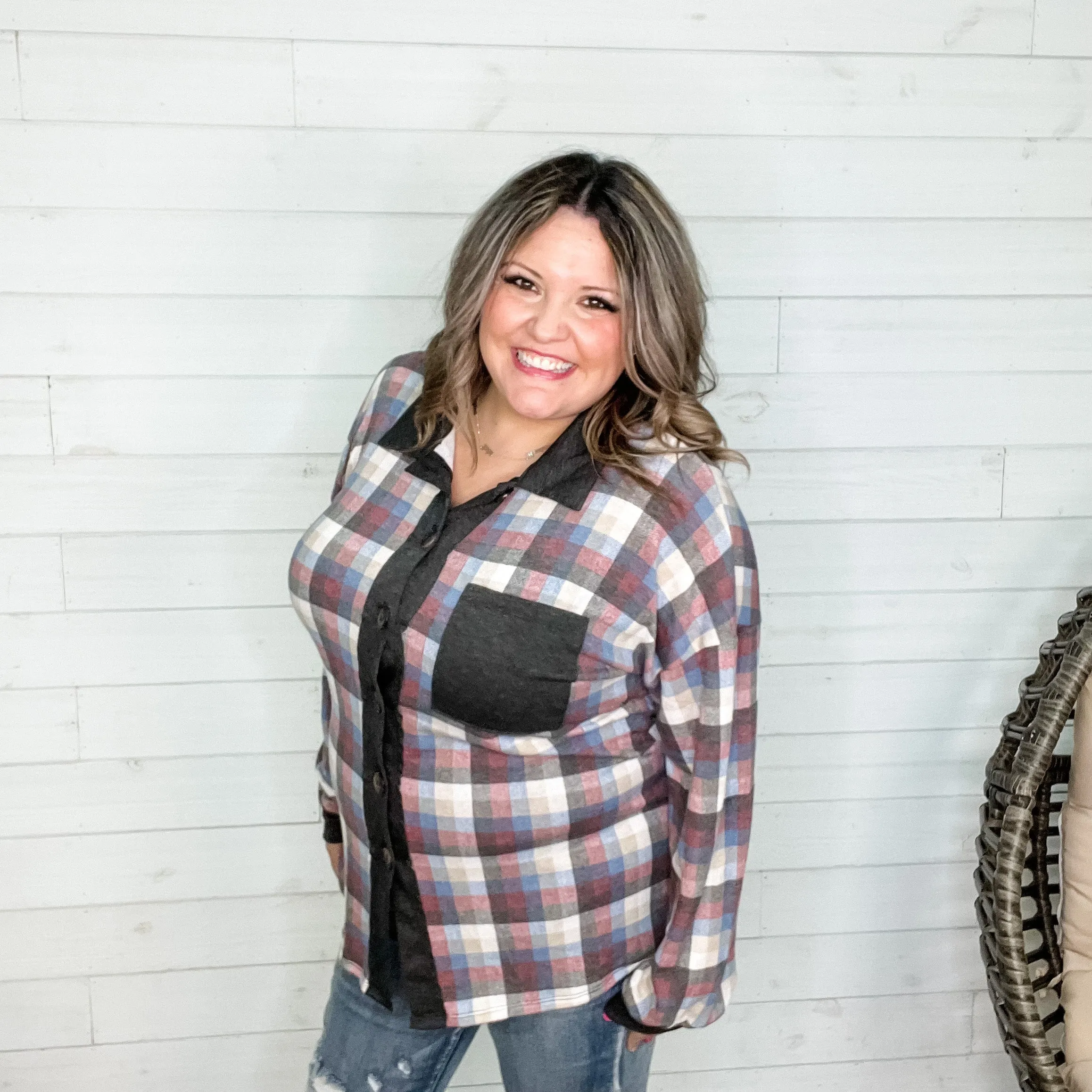 "Aiden" Long Sleeve Plaid Button Up Flannel