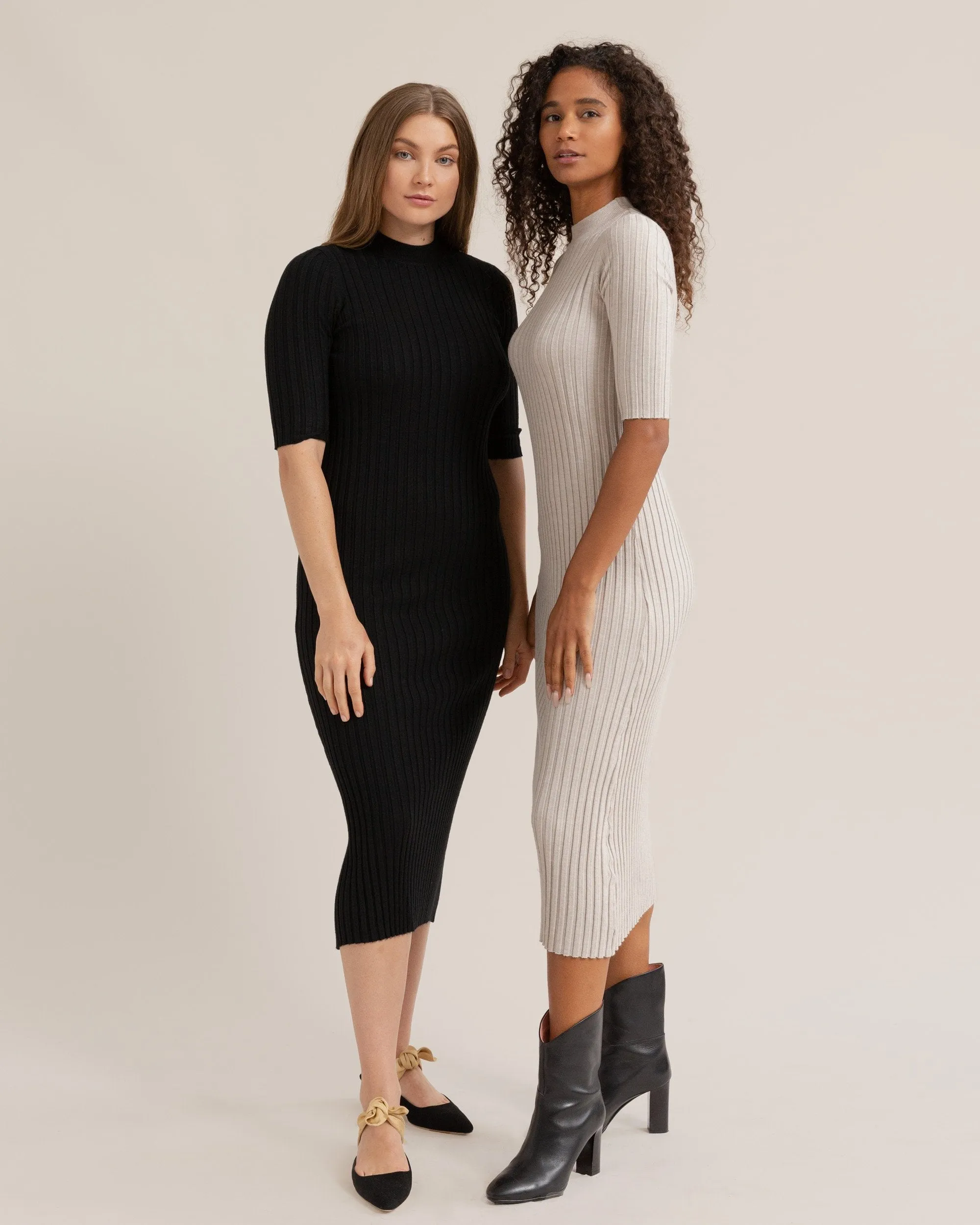 Reita Ribbed Sweater Dress