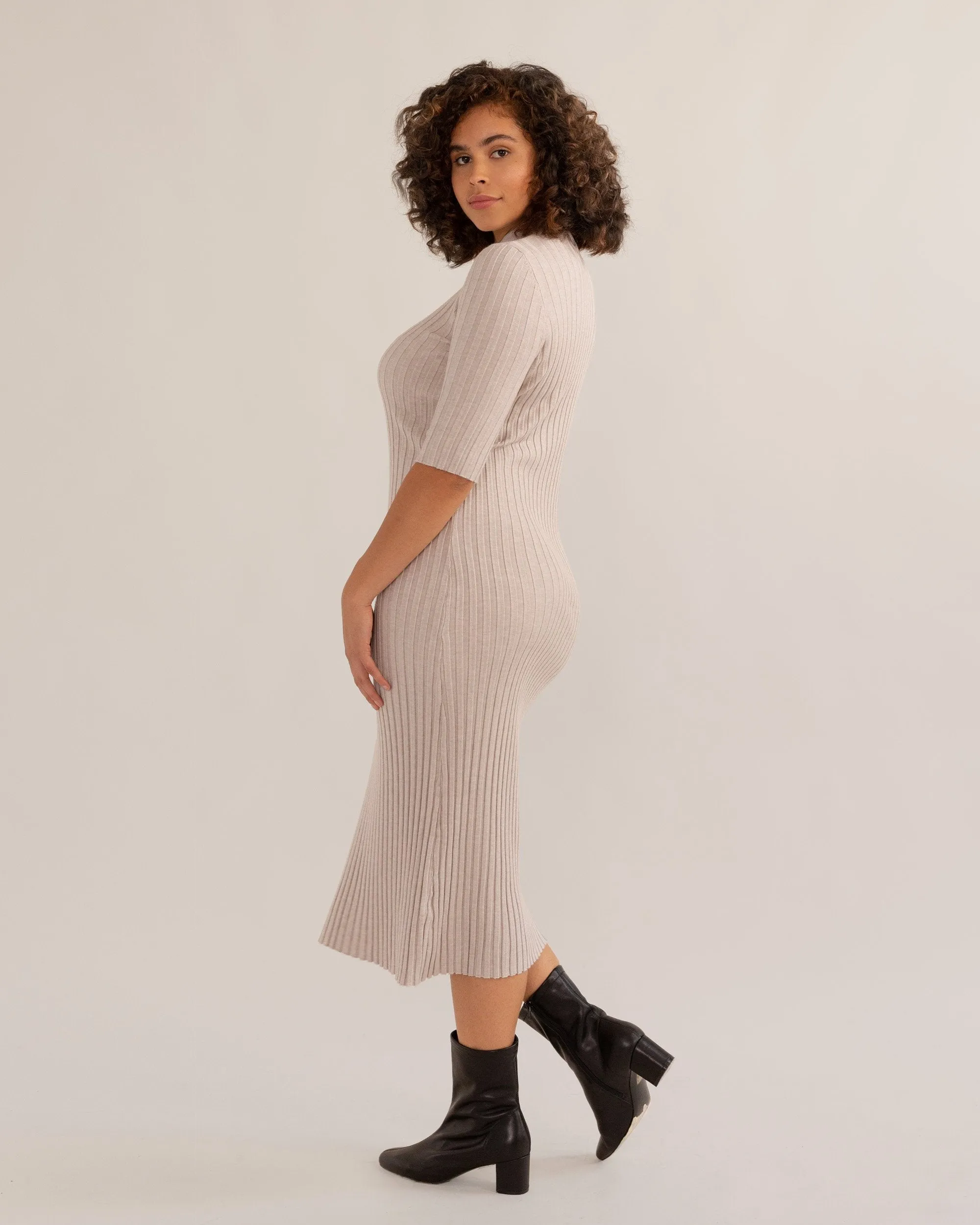 Reita Ribbed Sweater Dress