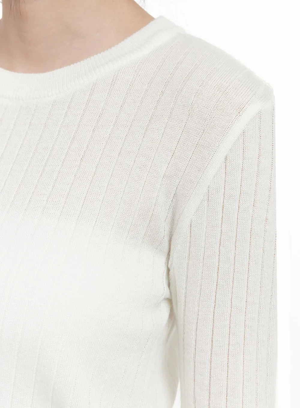Ribbed Cropped Sweater IF505