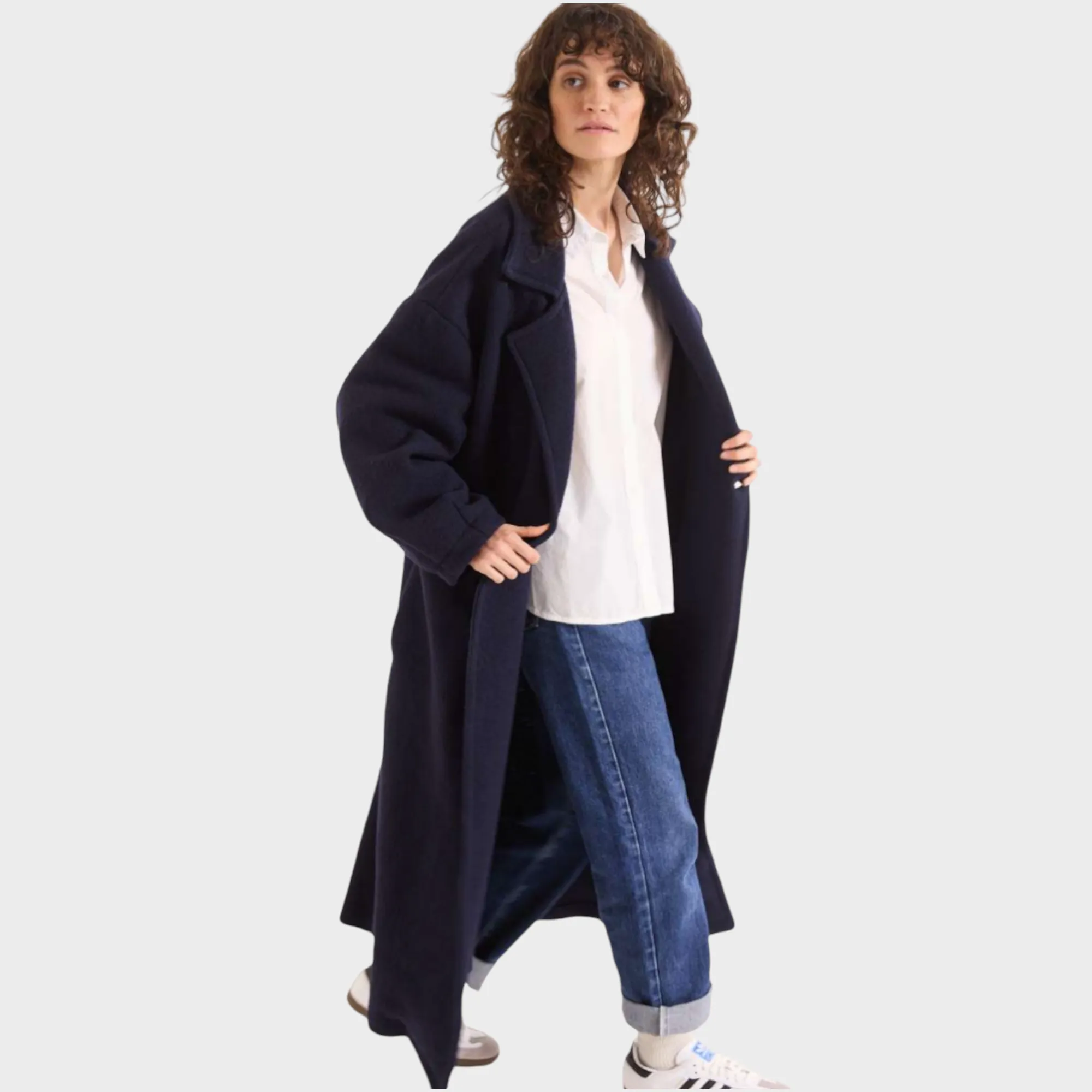Navy Blue Sacrécoeur Monk-Style Coat