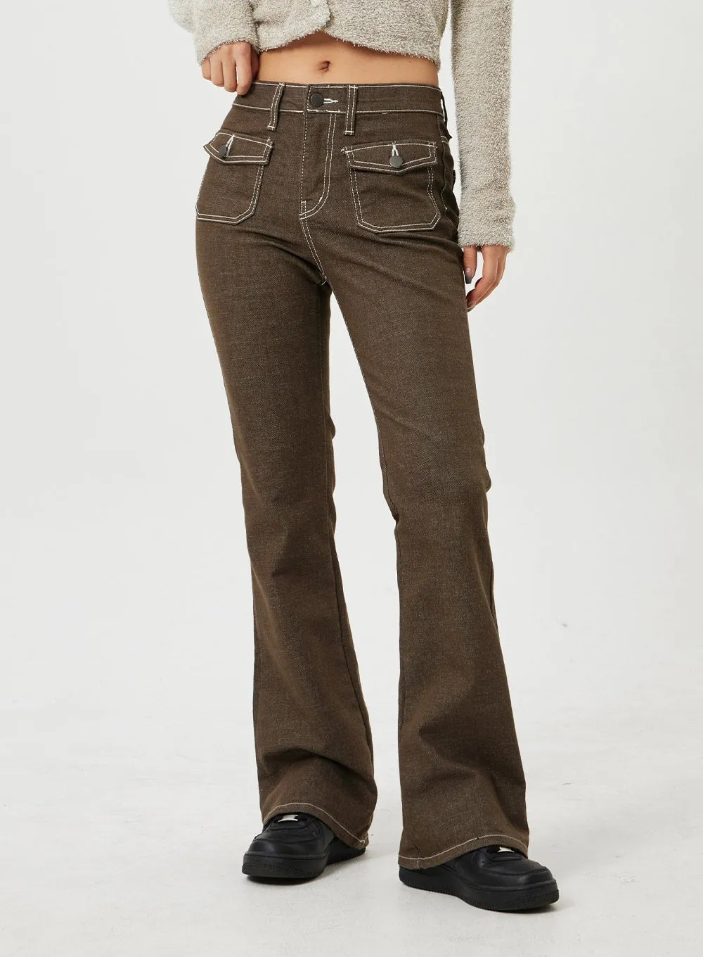 Twin Pocket Bootcut Pants CF328