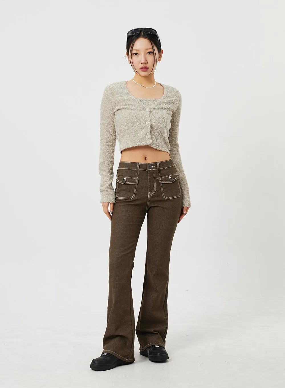 Twin Pocket Bootcut Pants CF328