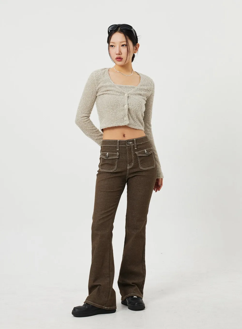 Twin Pocket Bootcut Pants CF328