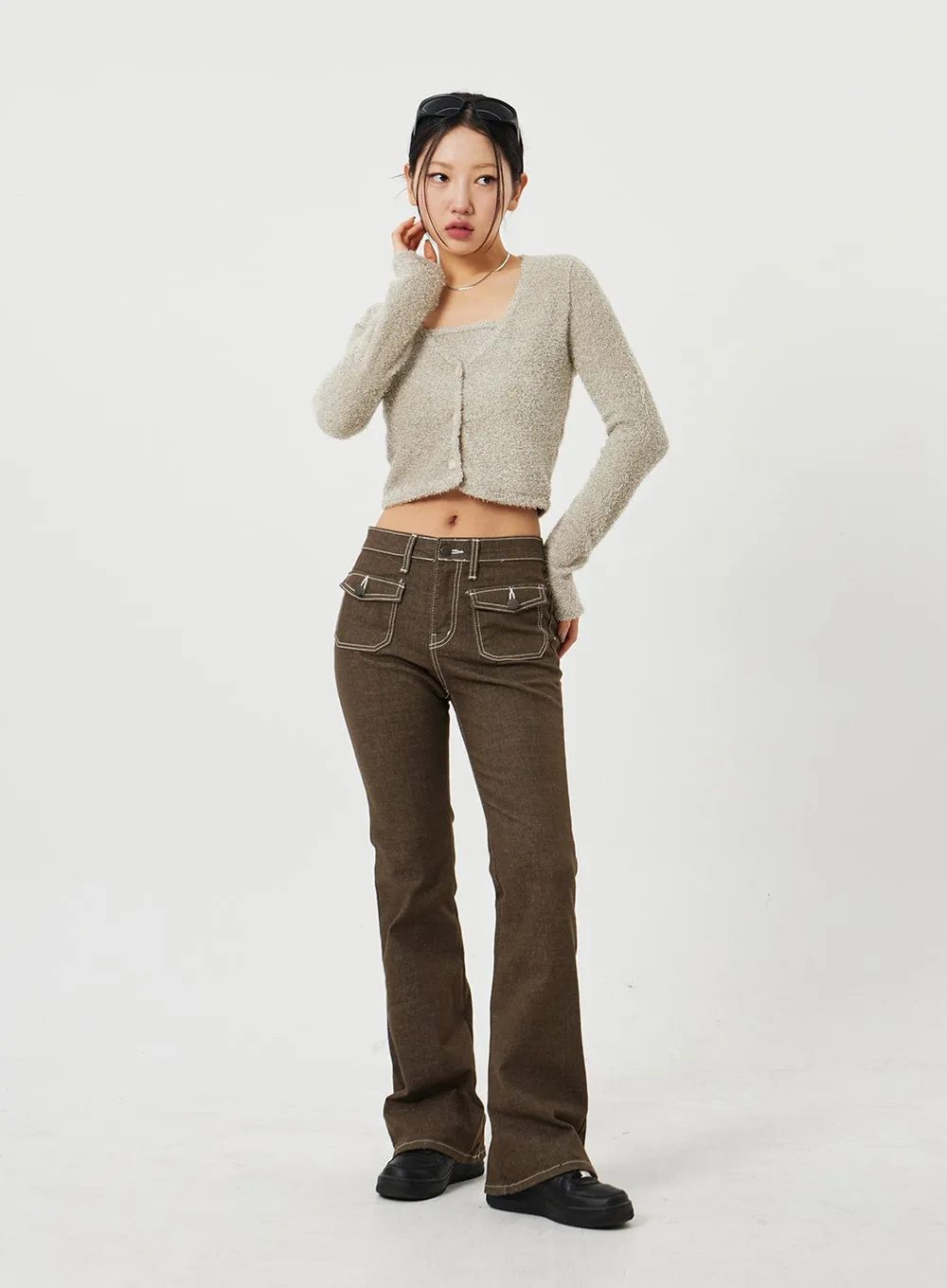 Twin Pocket Bootcut Pants CF328