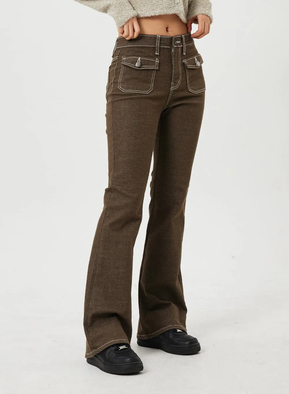 Twin Pocket Bootcut Pants CF328